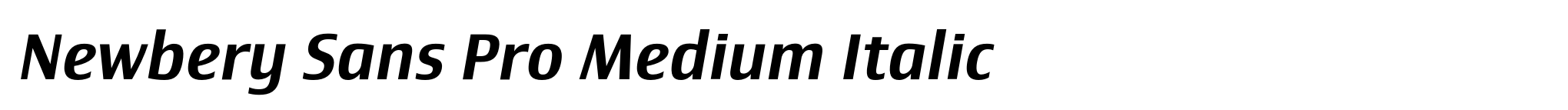 Newbery Sans Pro Medium Italic image